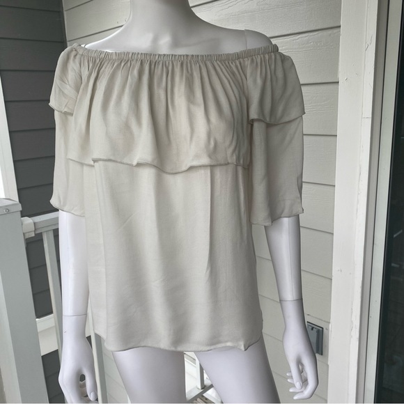 Chaser Tops - CHASER Off The Shoulder Flutter Sleeve Top
